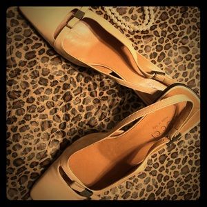 GUCCI Square Toe Slingback Shoes 8B